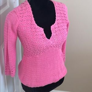 Lilly Pulitzer crochet blouse
